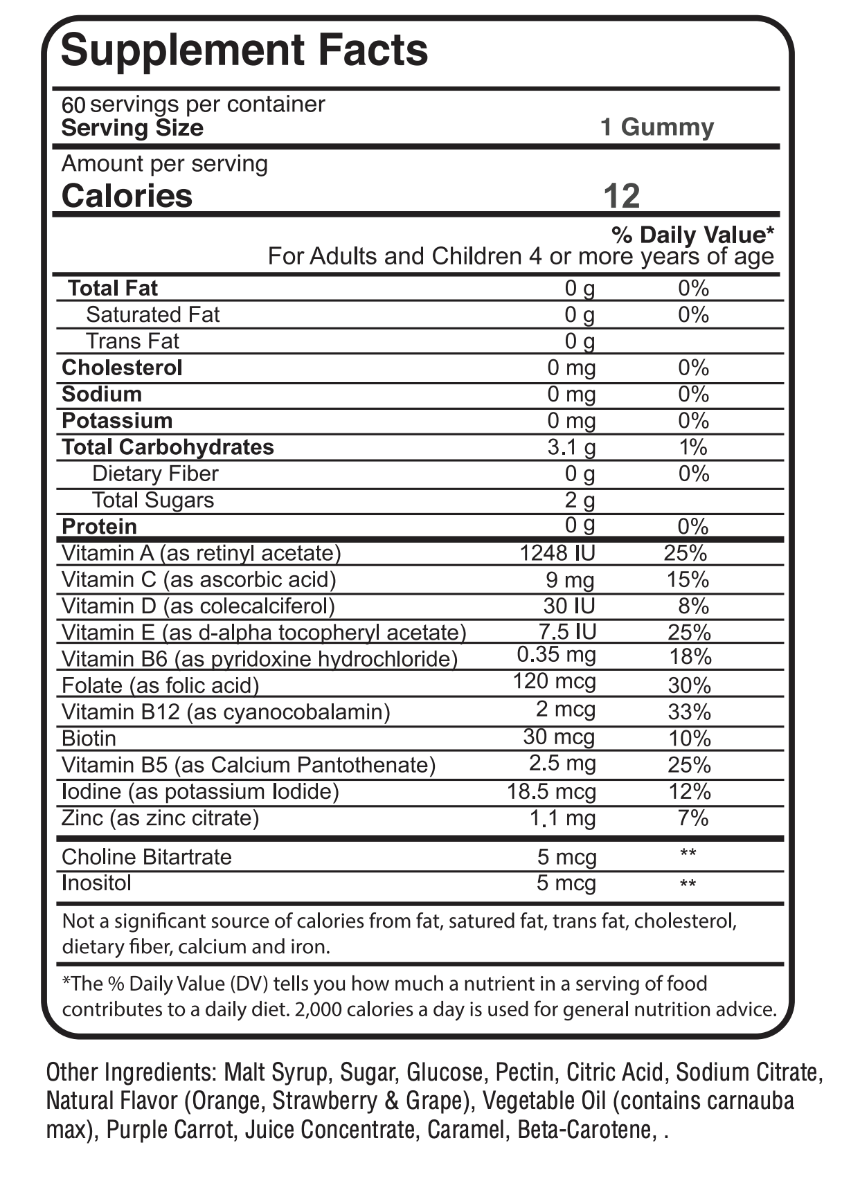 Gomitas Multivitamínicas para Niños
