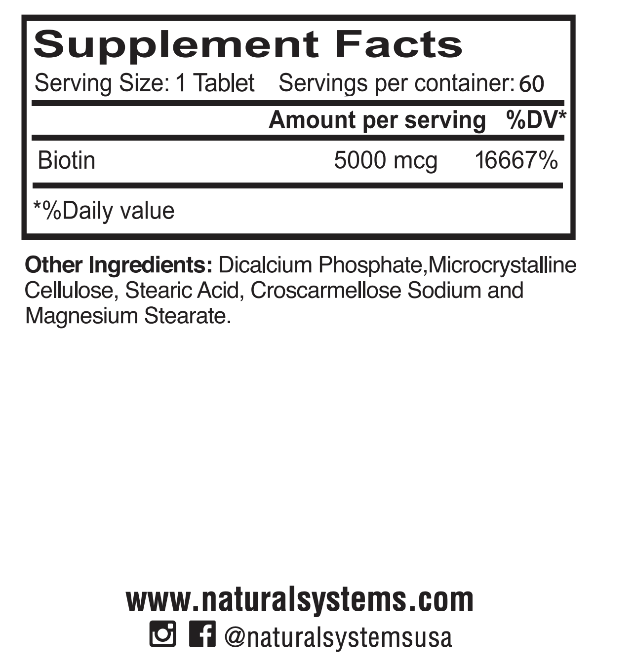 Biotina - 5000 mcg