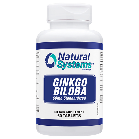 Ginkgo Biloba 60mg - 60 Tabs for Memory and Focus