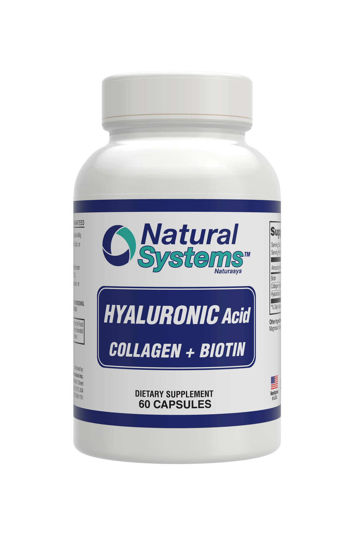 Ácido Hialurónico con Colágeno y Biotina — 60 Cápsulas | Piel Hidratada, Cabello y Uñas